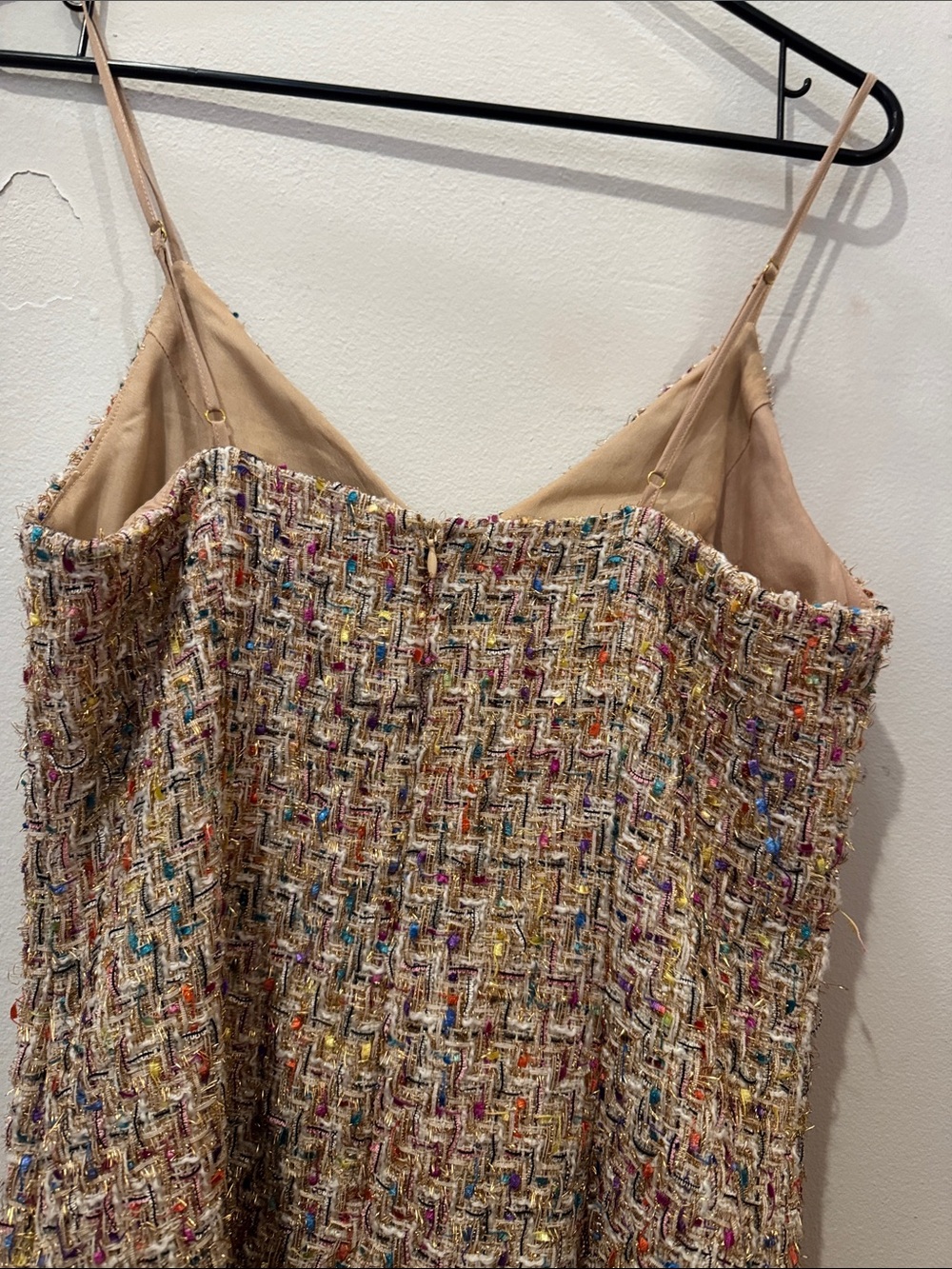 Forever 21 size M Multicolor Tweed Slip Dress with Spaghetti Straps - Picture 5 of 5